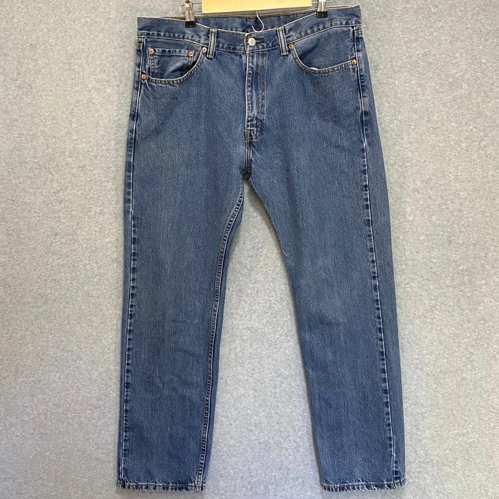 LEVIS 505 Men's‎ 36x32 Straight Leg Classic Fit 100% Cotton Denim Blue Jeans